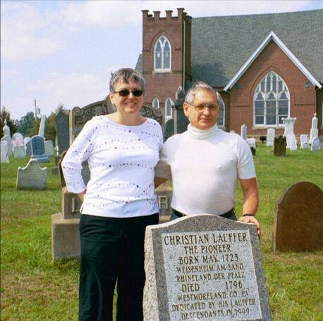 Sandi Davis and Allen Mochnick whose efforts led to putting the stone in this cemetery